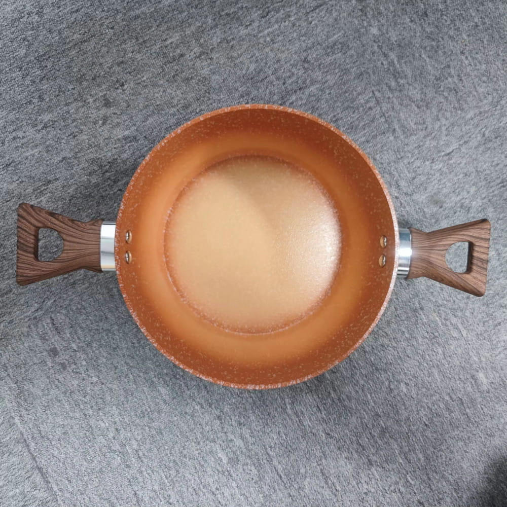 Testreszabott logó 24/26/28 cm tapadásgátló kerámia ételmelegítő tapadásmentes otthoni forró fazék rakott ételek