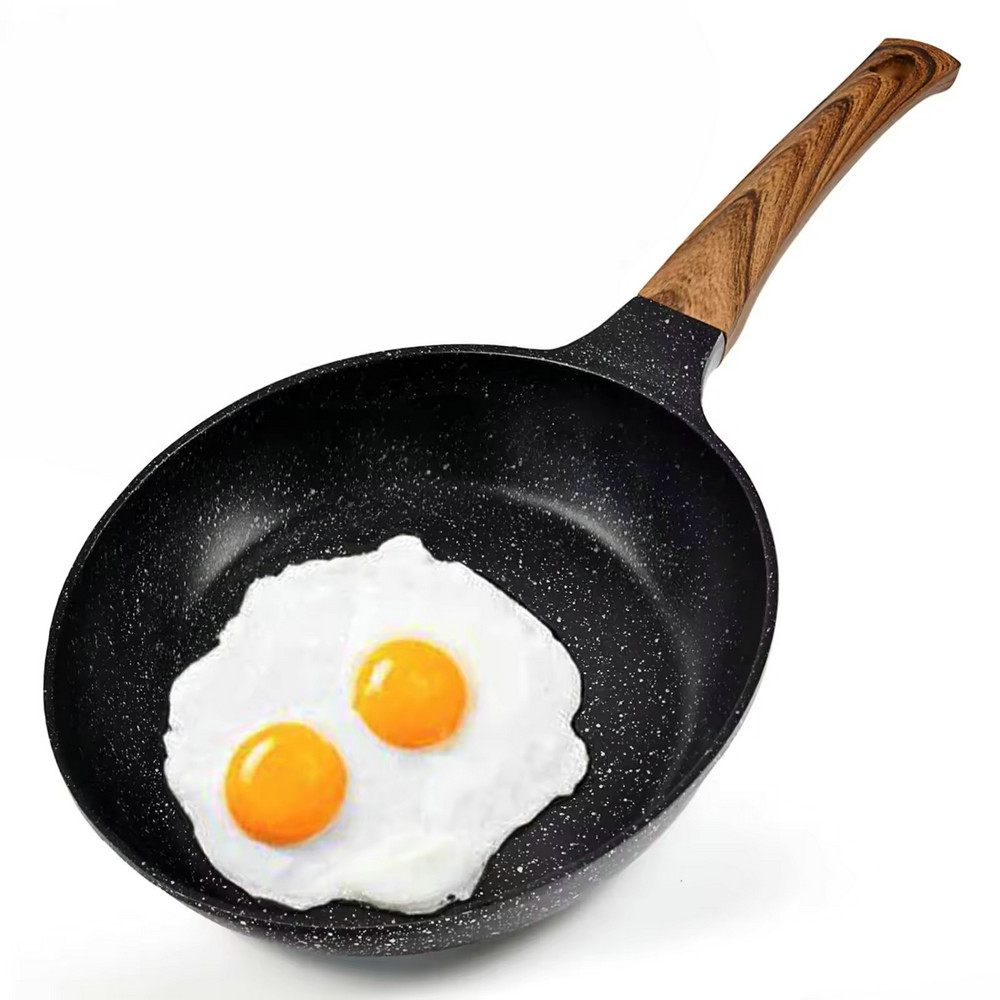 Testreszabott logó, tapadásmentes alumíniumötvözet indukciós serpenyőben tojássütő omlett serpenyők
