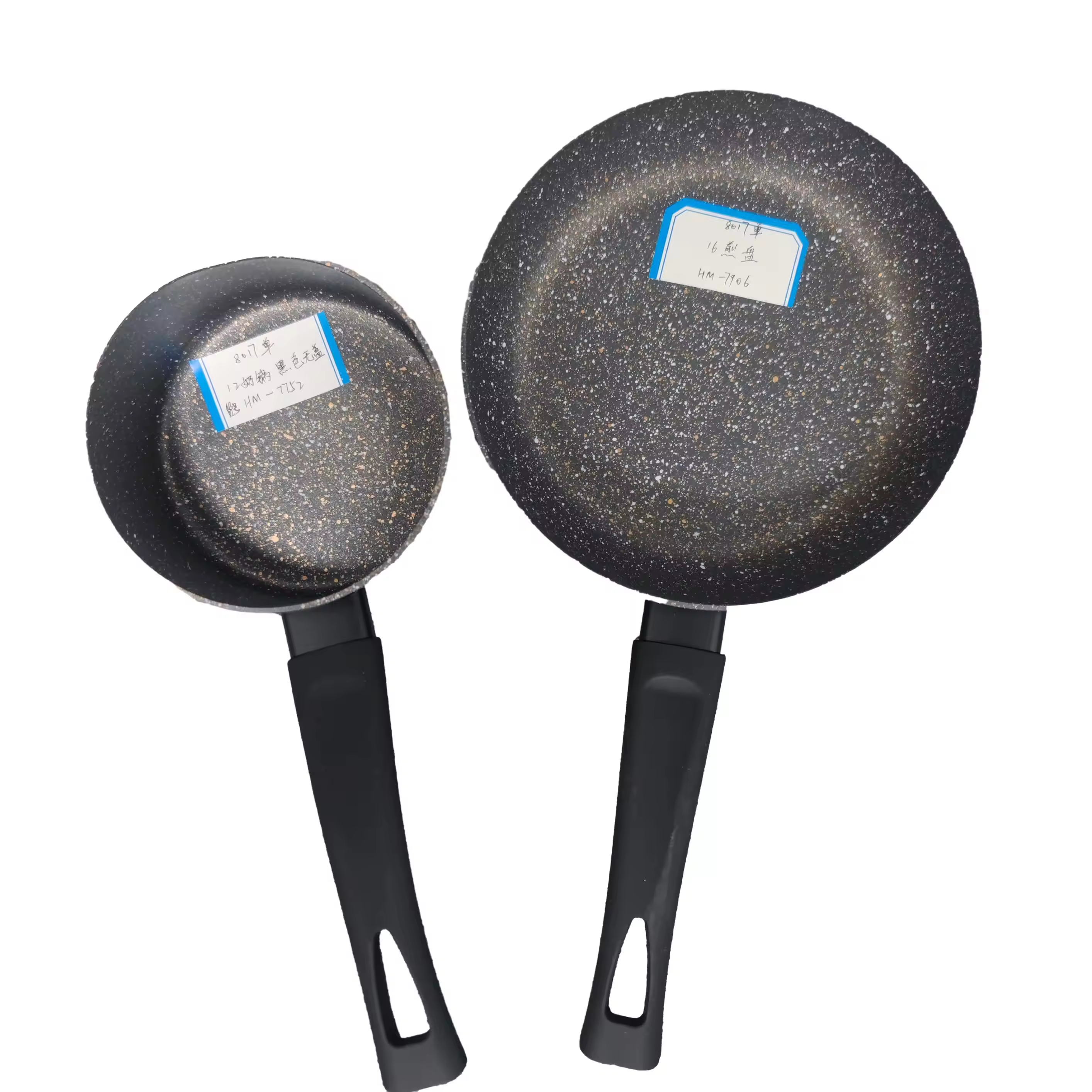 Testreszabott logós tapadásmentes alumínium gránit serpenyős leveskészletek